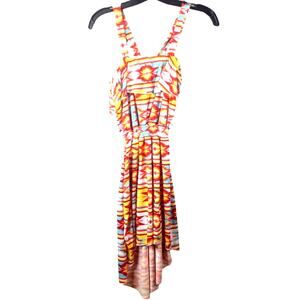 Chillipop Aztec Print Dress 14/16 Girl's Red